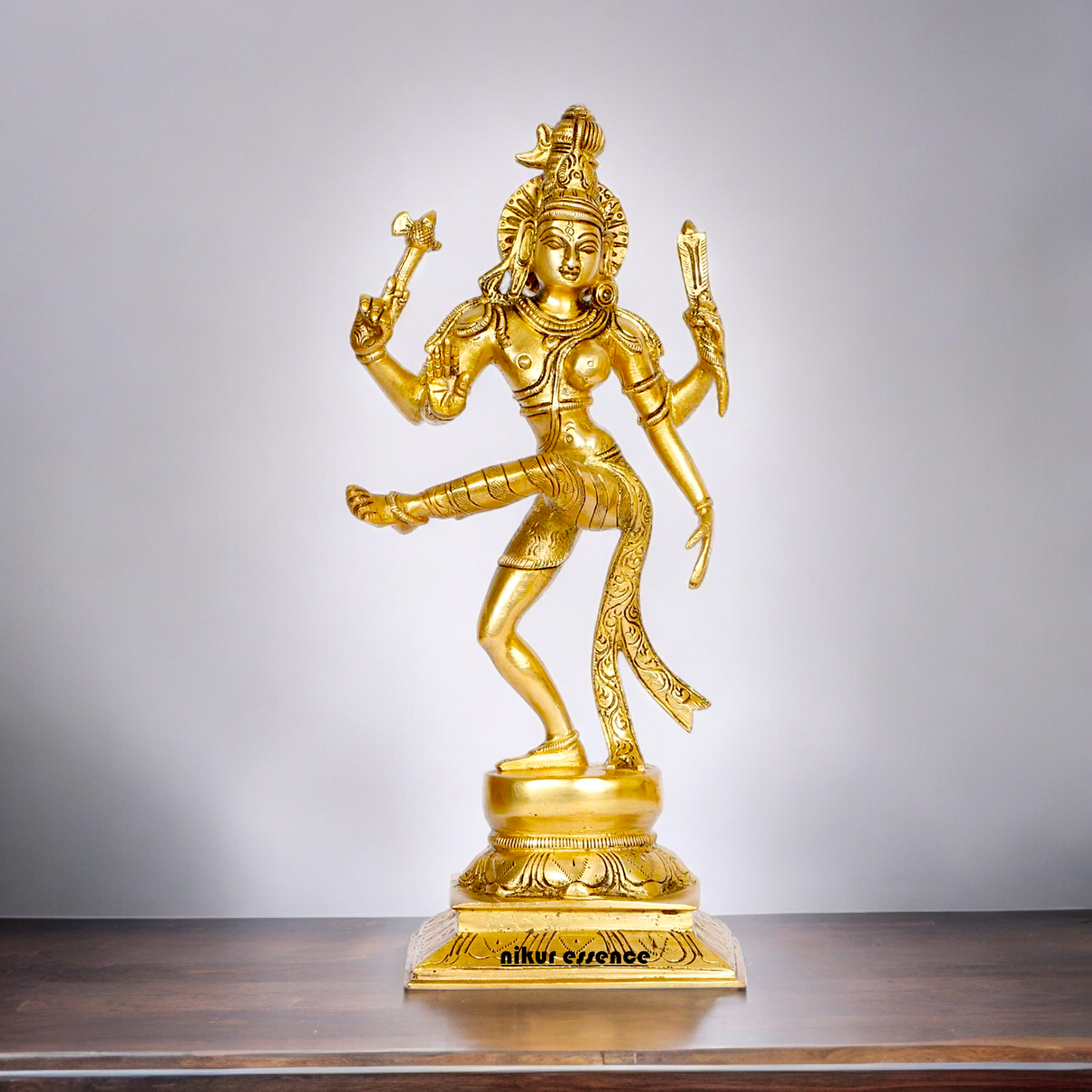 Solid Brass Ardhanarishvara Ardhnarishwar Statue - 12 inche