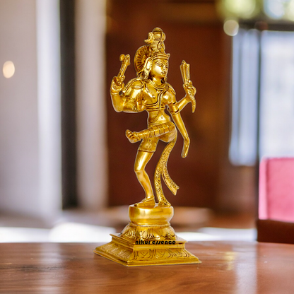 Solid Brass Ardhanarishvara Ardhnarishwar Statue - 12 inche