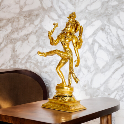 Solid Brass Ardhanarishvara Ardhnarishwar Statue - 12 inche