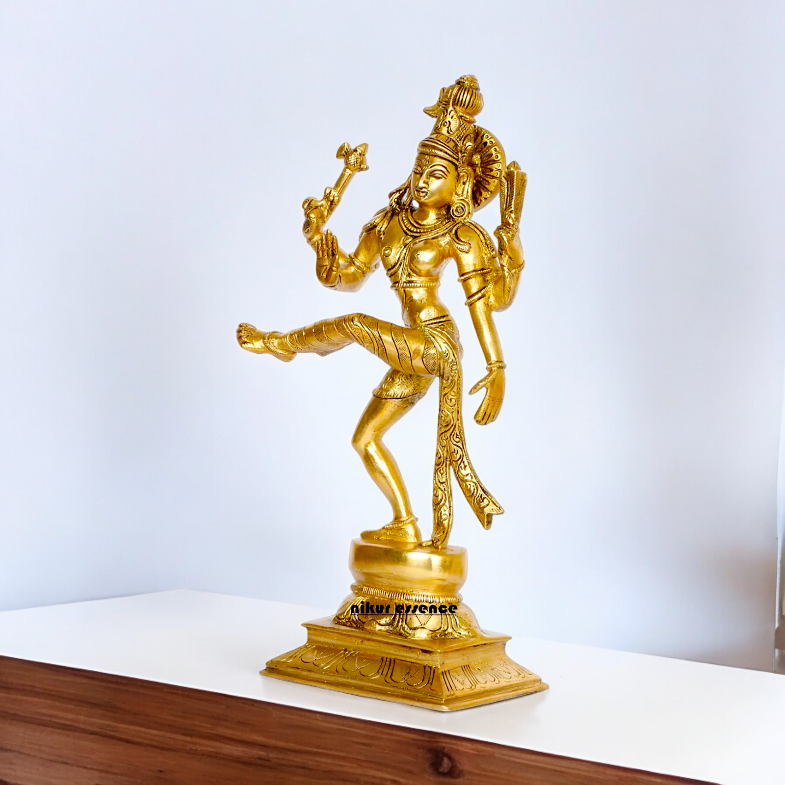 Solid Brass Ardhanarishvara Ardhnarishwar Statue - 12 inche