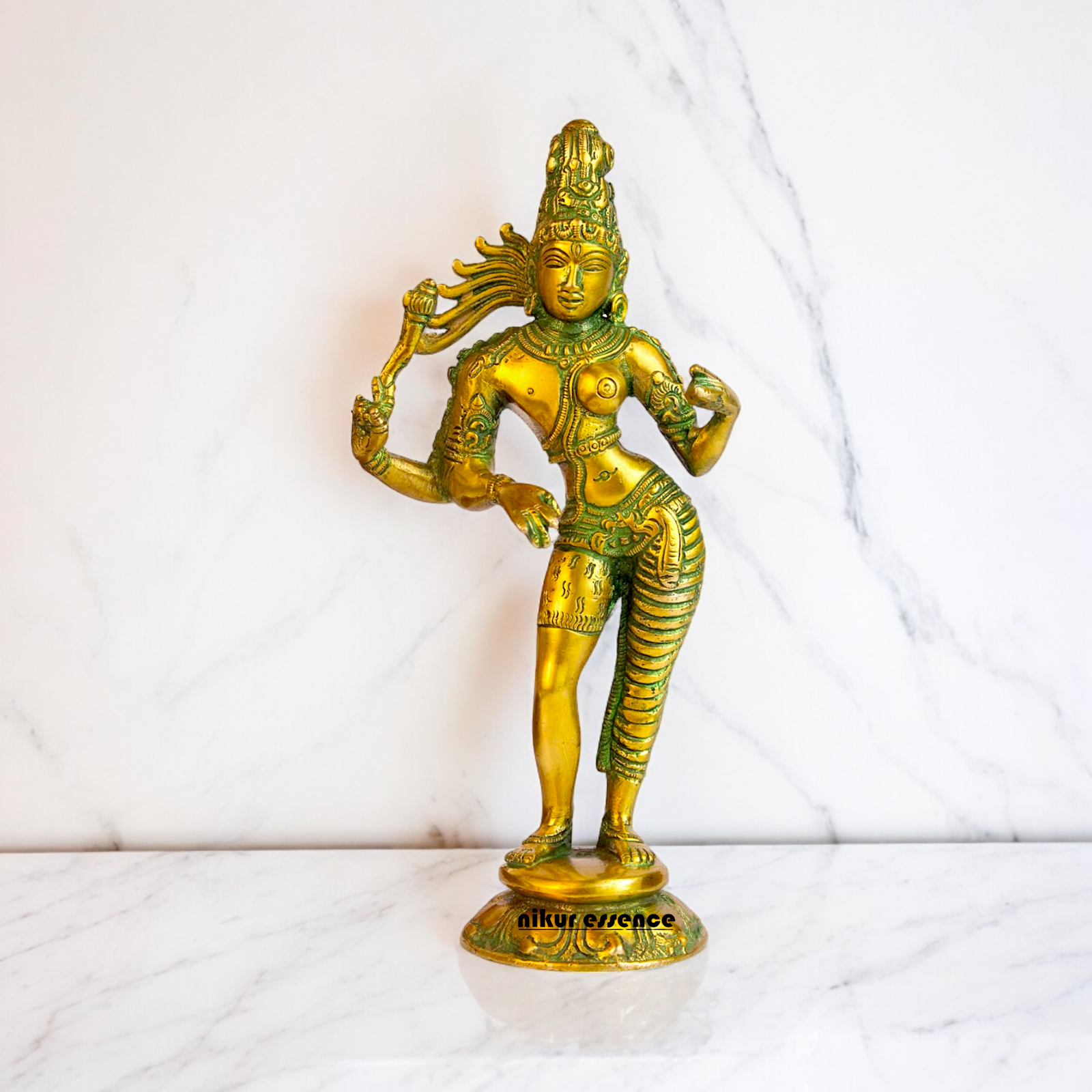 Buy Ardhanarishvara Ardhnarishwar Brass idol - 8.5 inches