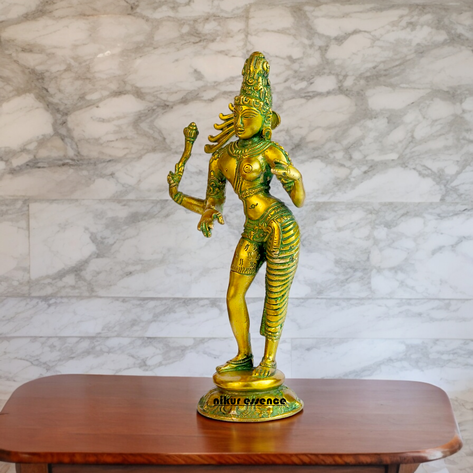 Buy Ardhanarishvara Ardhnarishwar Brass idol - 8.5 inches