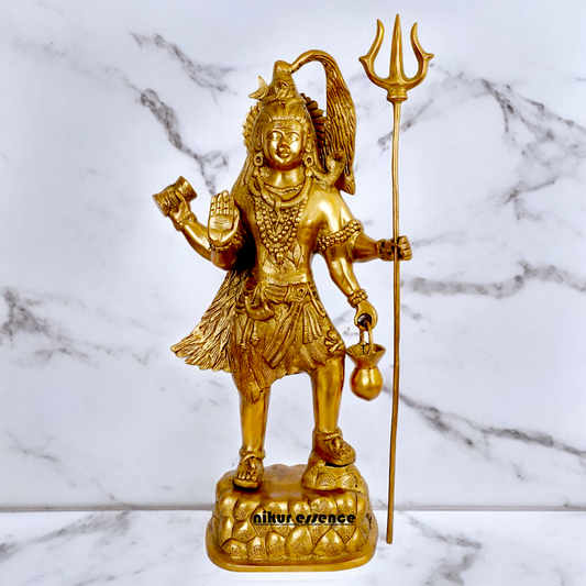 Solid Brass Shiva Standing power idol - 23 inches