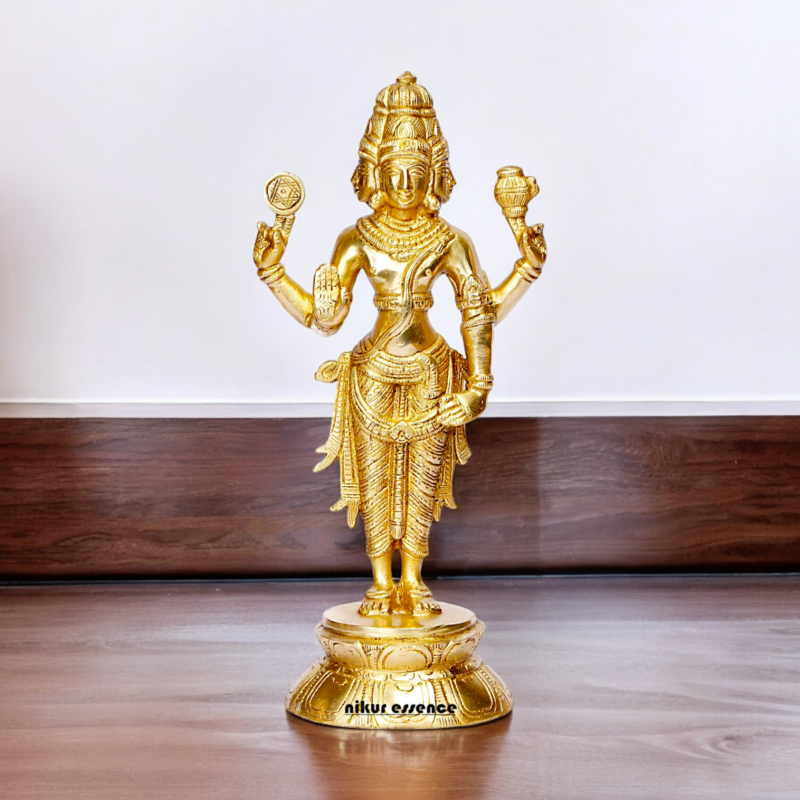 Shop Brahma Trimurti four Face Solid Brass idol - 10 inches