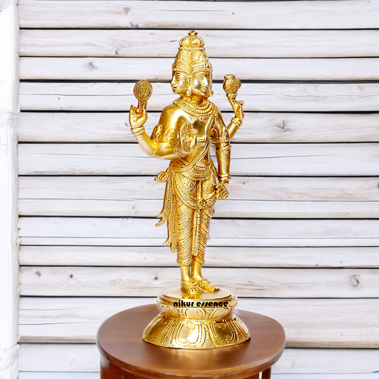 Shop Brahma Trimurti four Face Solid Brass idol - 10 inches