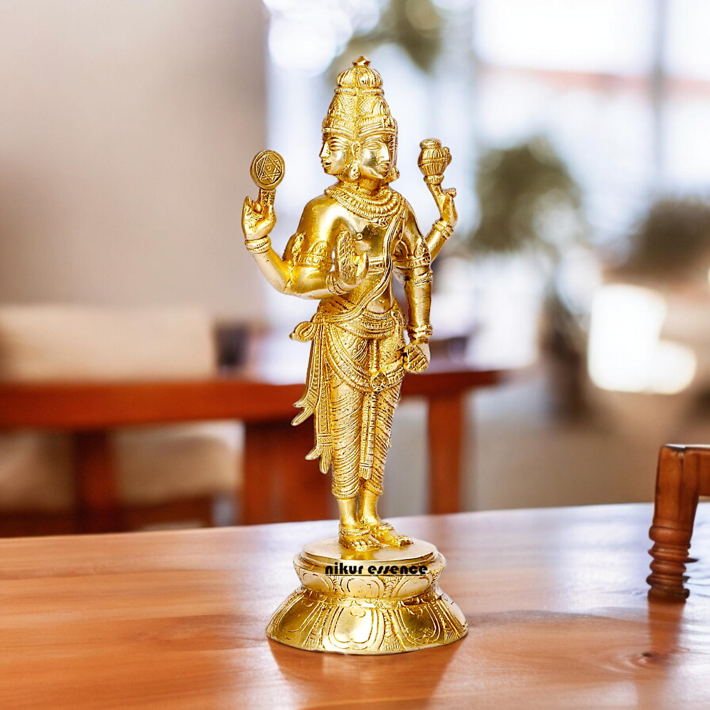 Shop Brahma Trimurti four Face Solid Brass idol - 10 inches