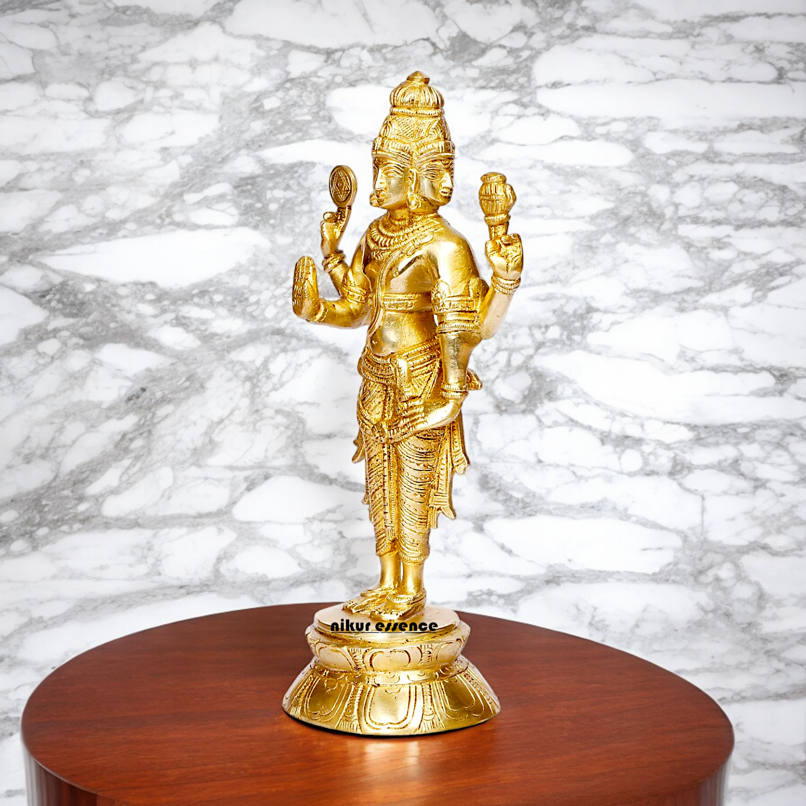 Shop Brahma Trimurti four Face Solid Brass idol - 10 inches