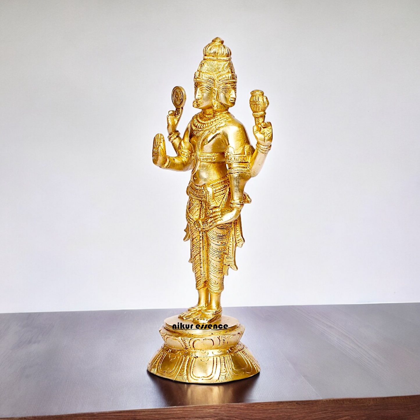 Shop Brahma Trimurti four Face Solid Brass idol - 10 inches