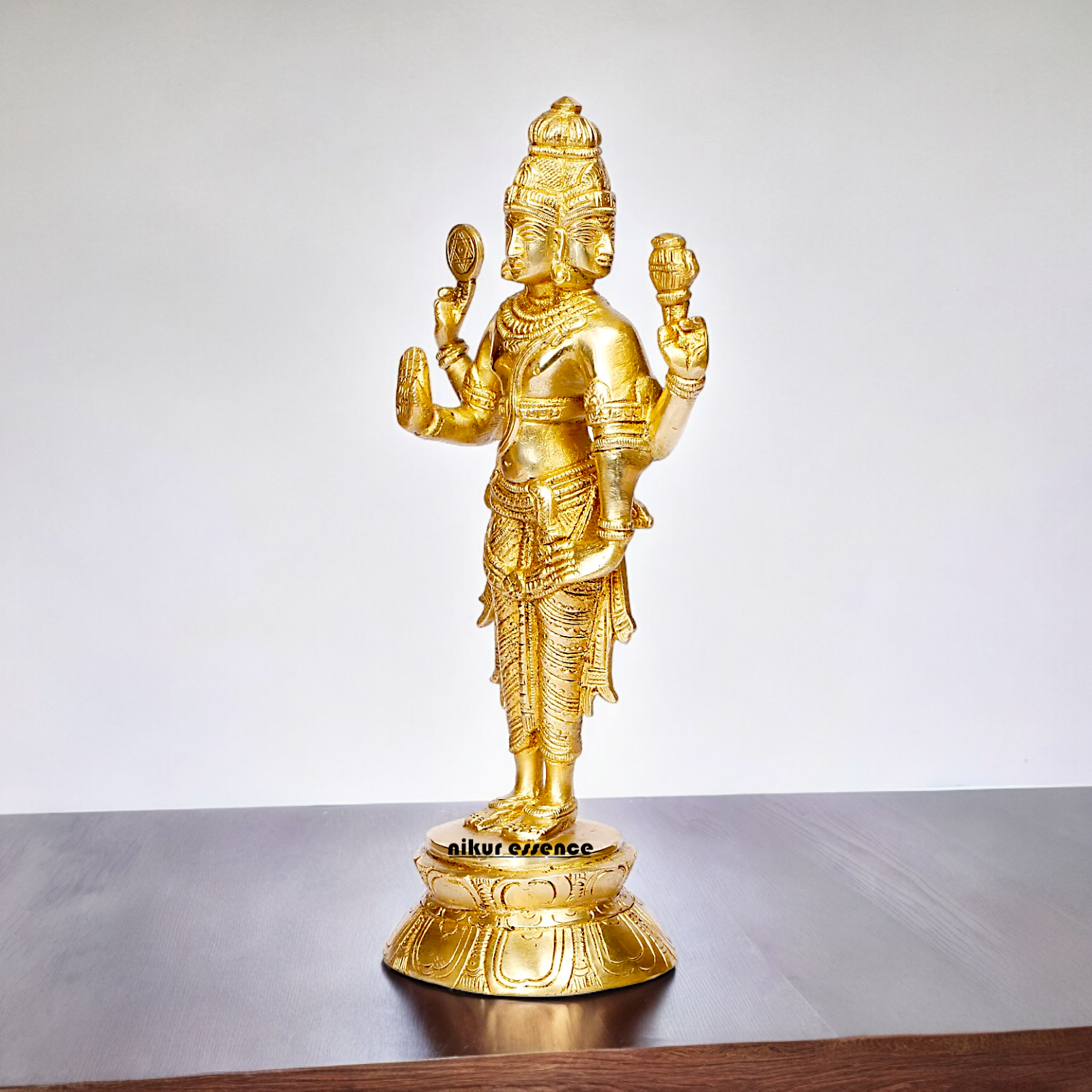 Shop Brahma Trimurti four Face Solid Brass idol - 10 inches