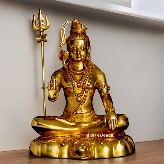 Large Shiva with Blessing Solid Brass idol - 18 inches