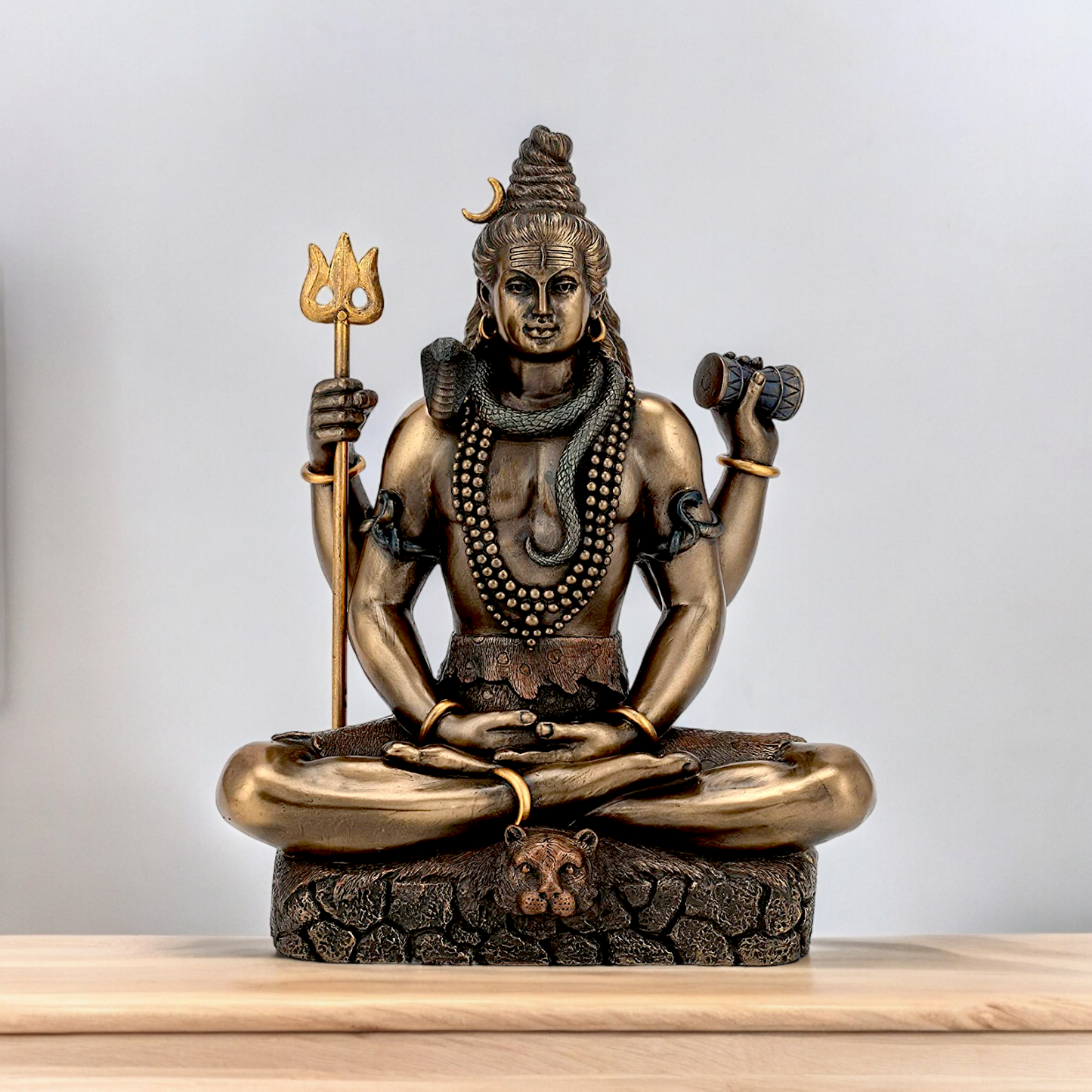 Buy Shiva Meditation bronze Idol - 6 inches