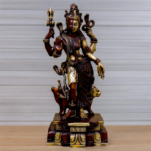 Online Ardhanarishvara Shiva Brass idol - 17.913 inches