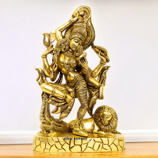 Large Ardhanarishvara Shiva Parvati Solid Brass idol - 16.5 inch