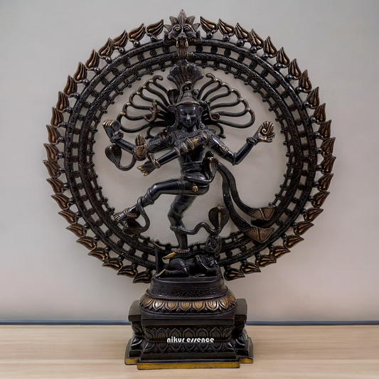 Large Nataraja meditation Shiva Dance Brass idol - 28 inch