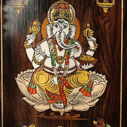 Shop Temple wooden with Ganesh Bells - 31 Inches