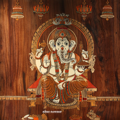 Buy Temple wooden with Bells - 62 inches