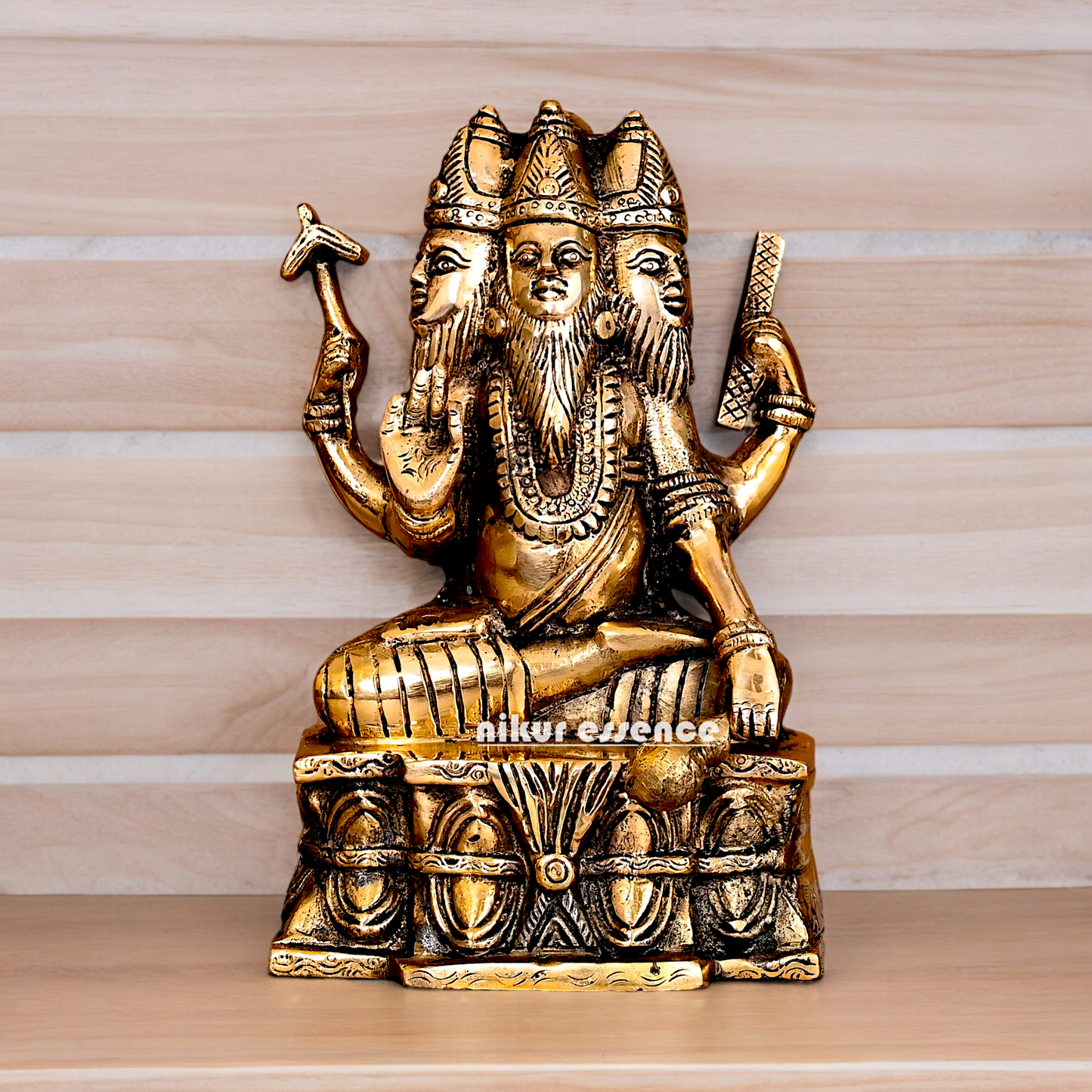 Buy Brahma Sitting Solid Brass statue - 8.2 inch