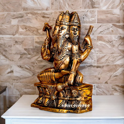 Buy Brahma Sitting Solid Brass statue - 8.2 inch