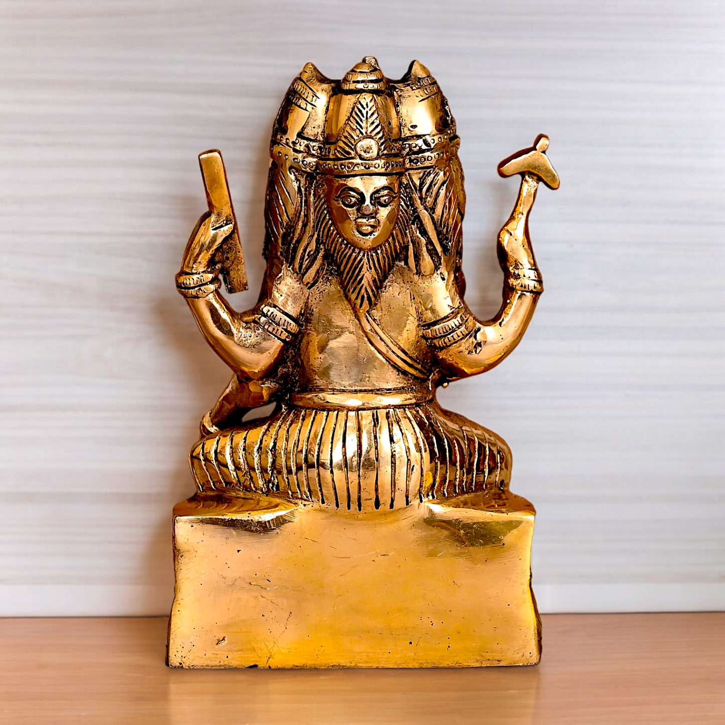 Buy Brahma Sitting Solid Brass statue - 8.2 inch