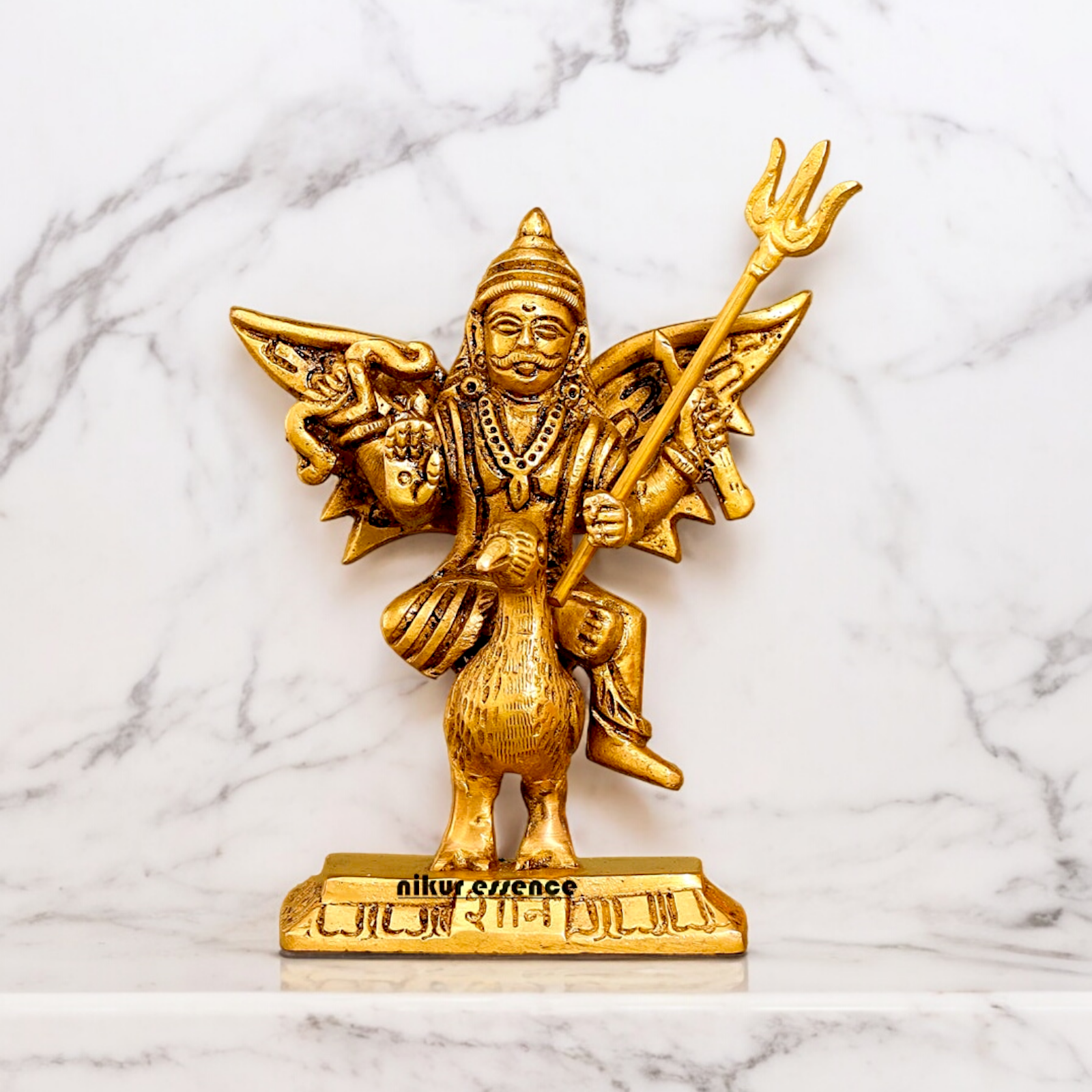 Lord Shanidev Solid Brass idol - 4.5 inches