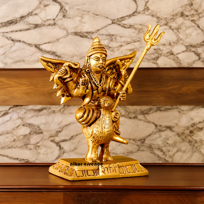 Lord Shanidev Solid Brass idol - 4.5 inches