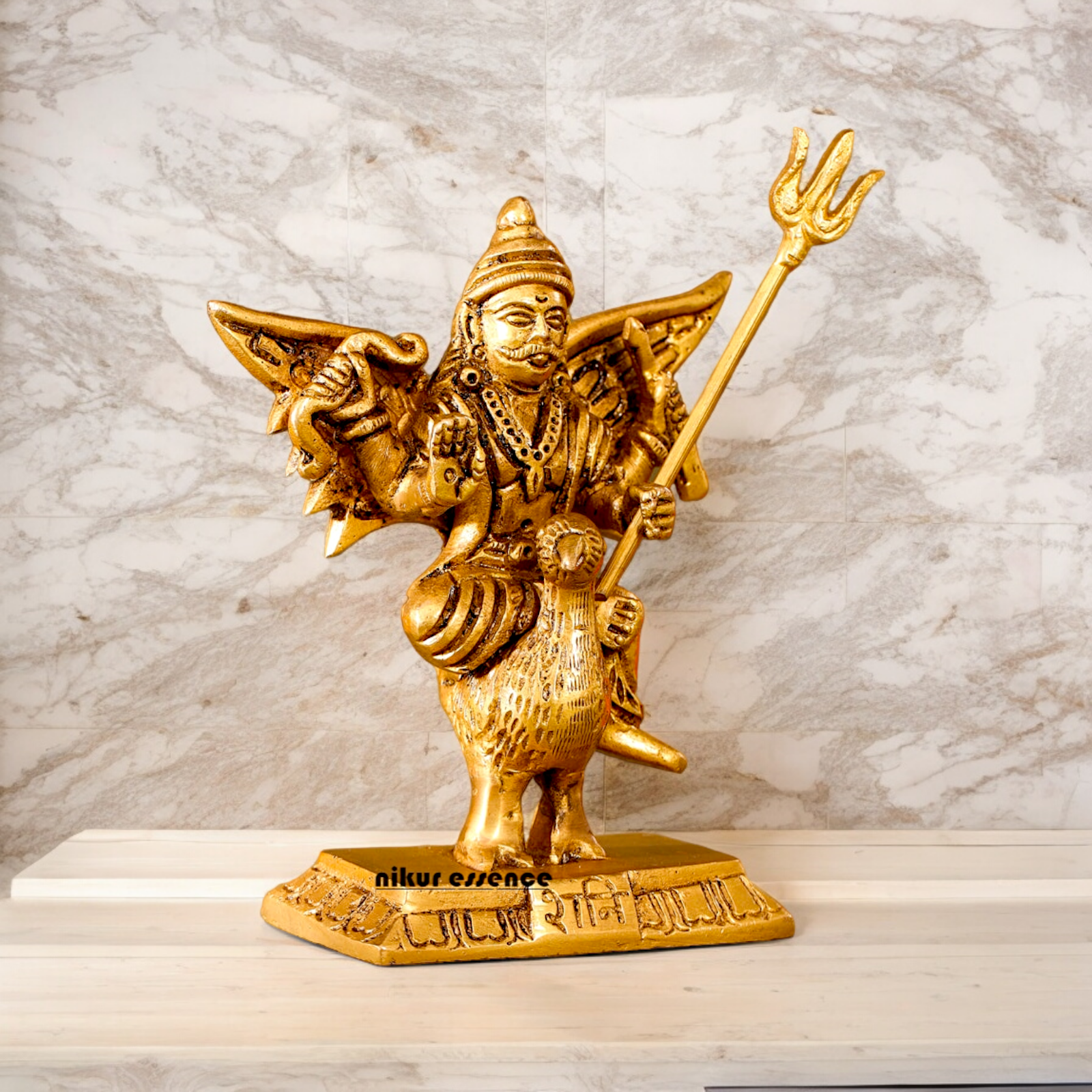 Lord Shanidev Solid Brass idol - 4.5 inches