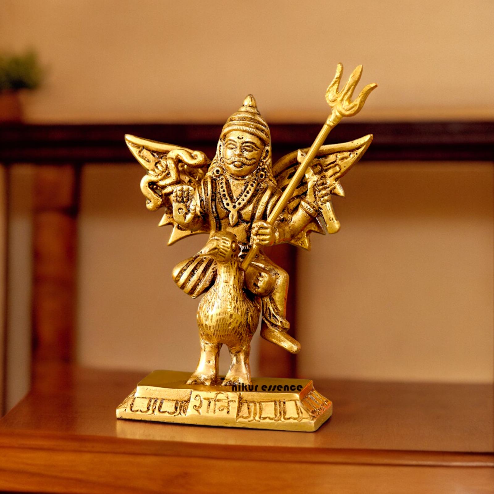 Lord Shanidev Solid Brass idol - 4.5 inches