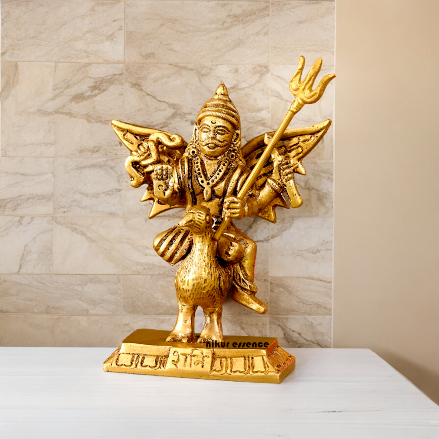 Lord Shanidev Solid Brass idol - 4.5 inches