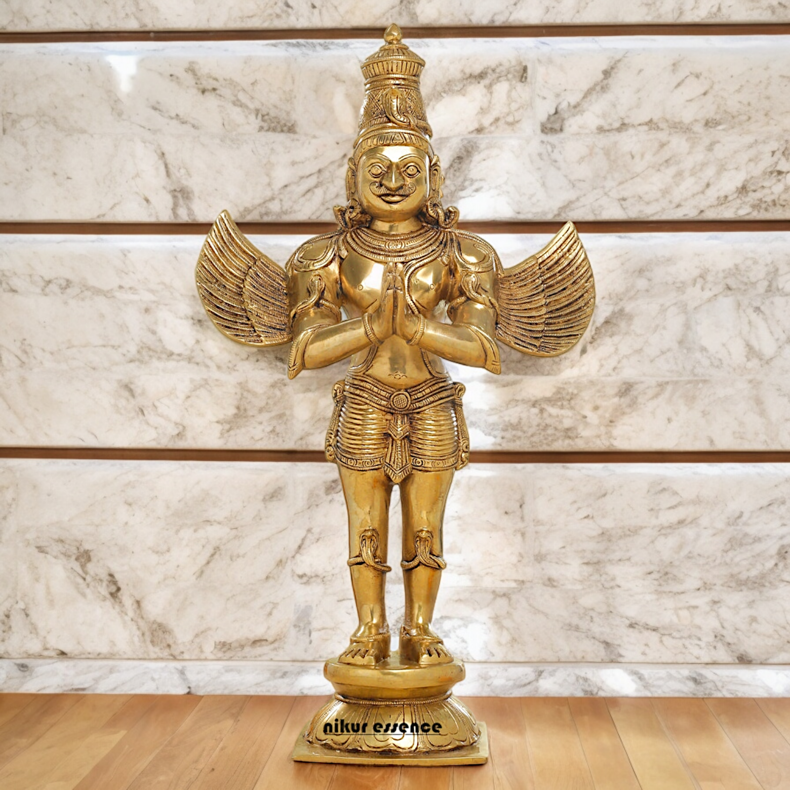 Solid Brass Garuda Standing idol - 22 inches