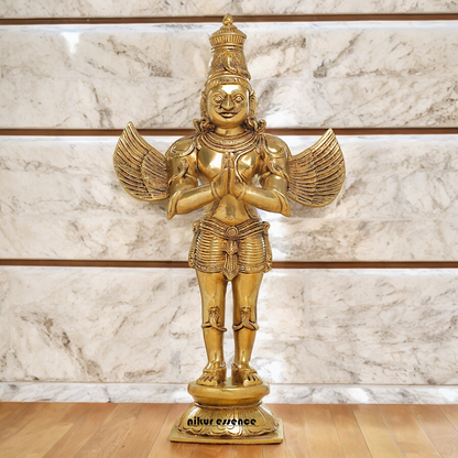 Solid Brass Garuda Standing idol - 22 inches