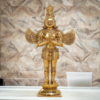 Solid Brass Garuda Standing idol - 22 inches