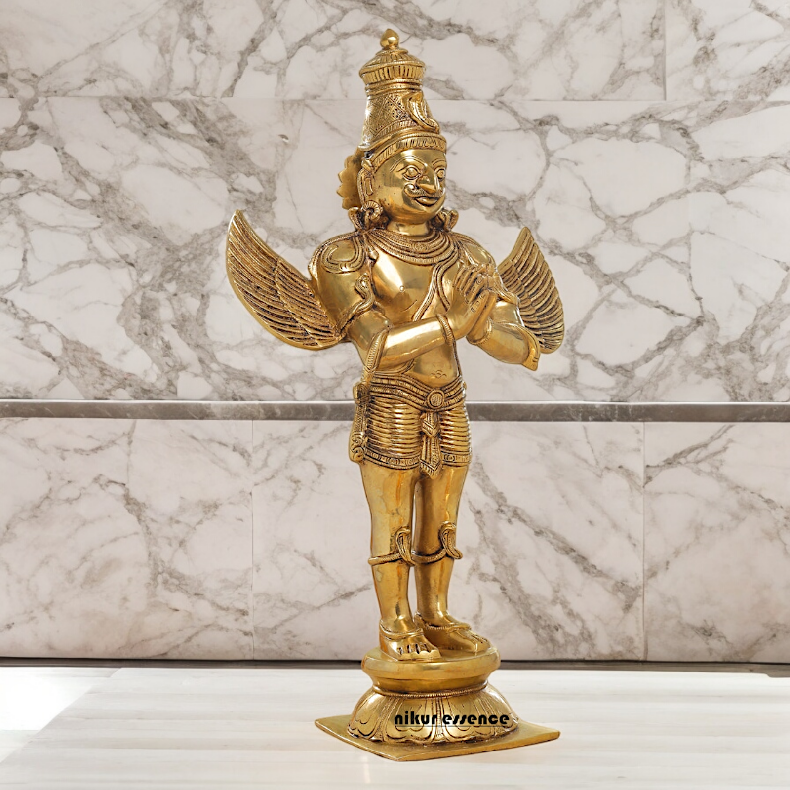 Solid Brass Garuda Standing idol - 22 inches