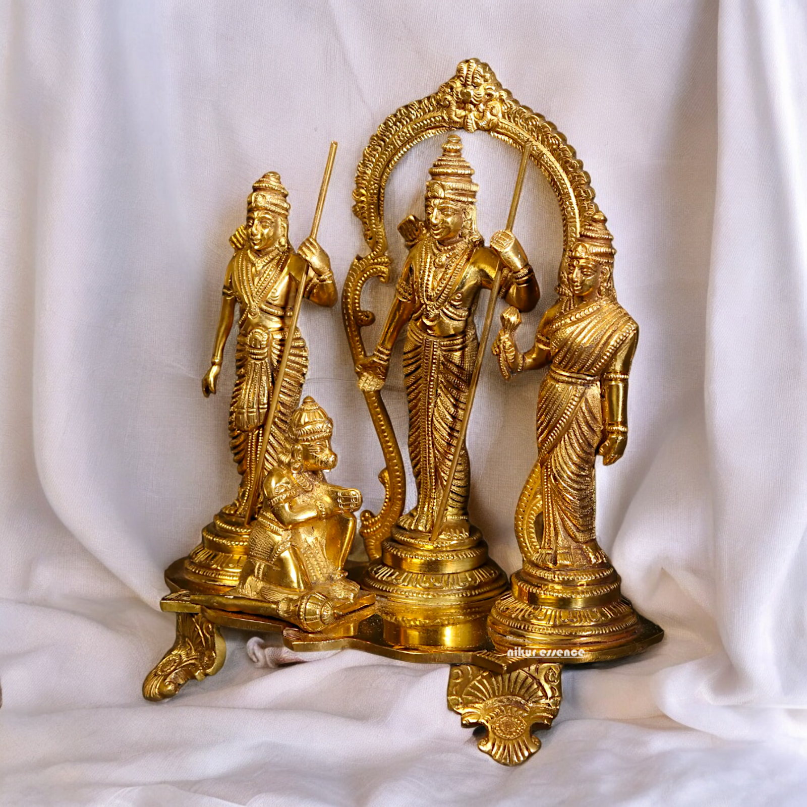 Solid Brass Ram Darbar Singhasan Idol - 7 inches