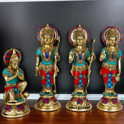 Buy Ram Darbar Idol Brass with Stone Work - 12.5 inches