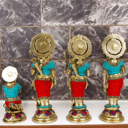 Buy Ram Darbar Idol Brass with Stone Work - 12.5 inches