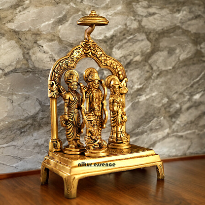 Solid Brass Ram Darbar Statue - 9.5 inch