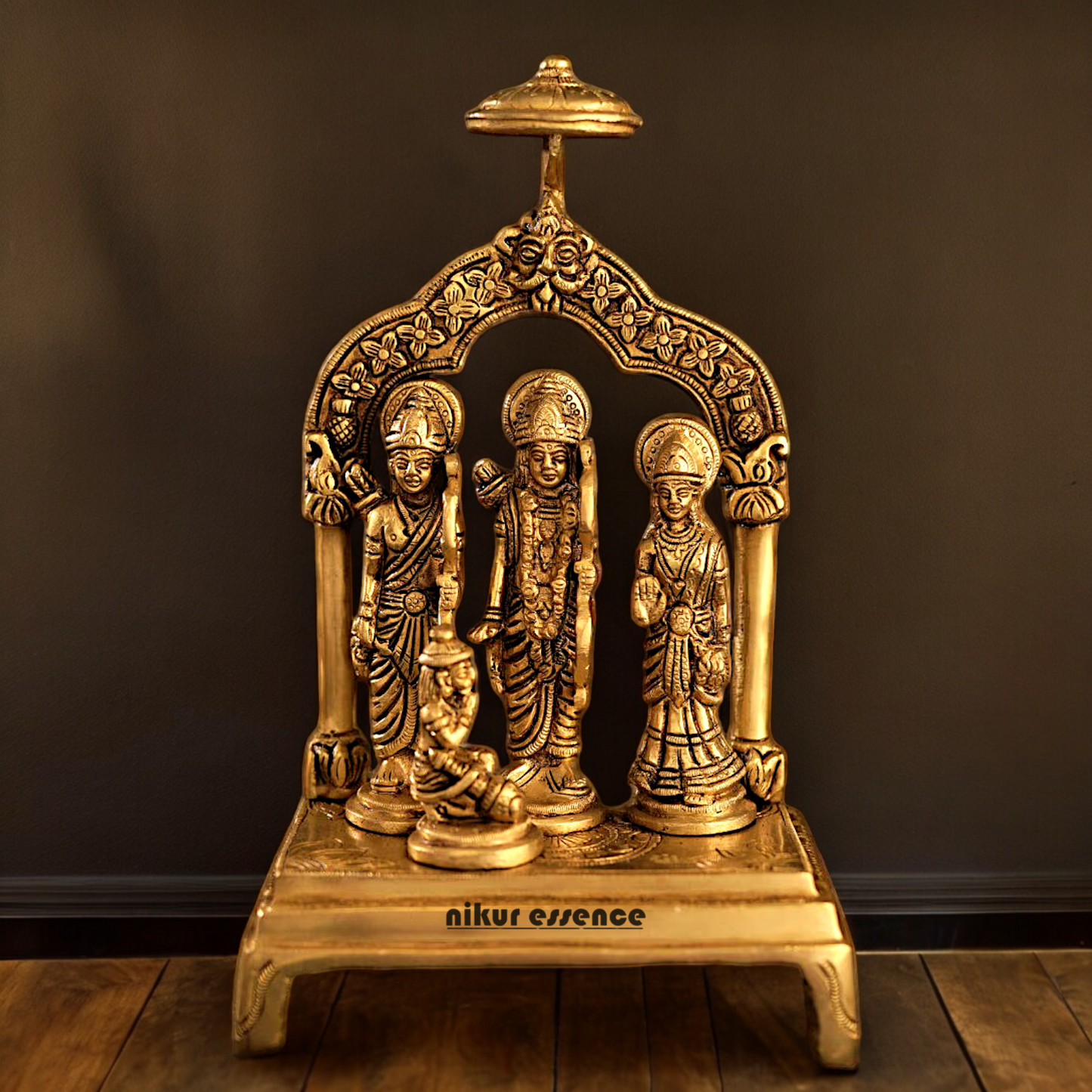 Solid Brass Ram Darbar Statue - 9.5 inch