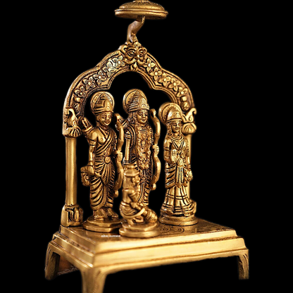 Solid Brass Ram Darbar Statue - 9.5 inch