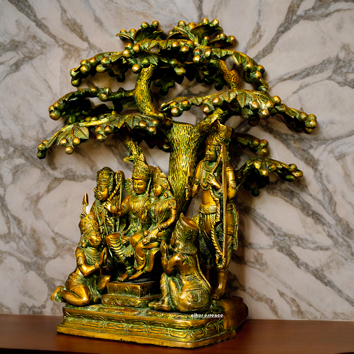 Online Brass Ram Darbar Idol with Tree - 18 inches