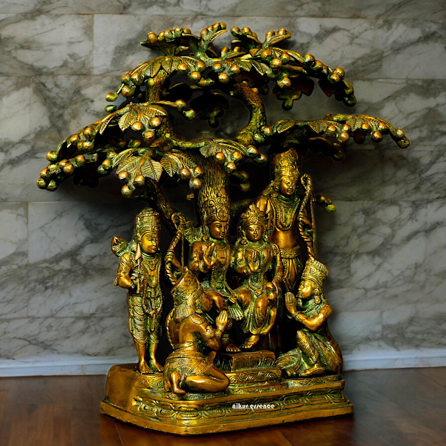 Online Brass Ram Darbar Idol with Tree - 18 inches