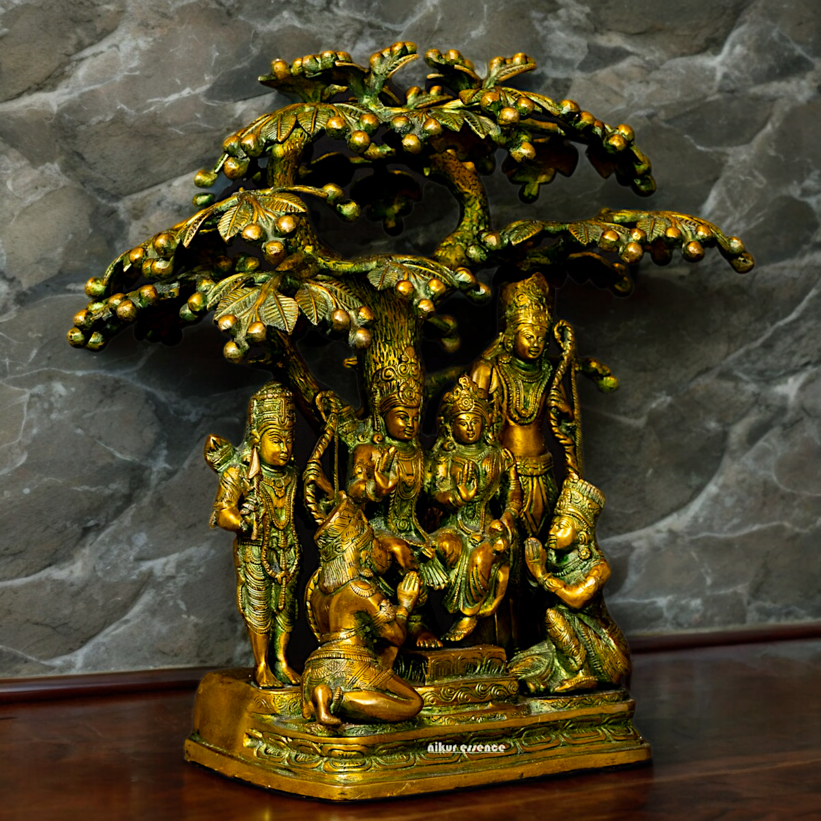 Online Brass Ram Darbar Idol with Tree - 18 inches