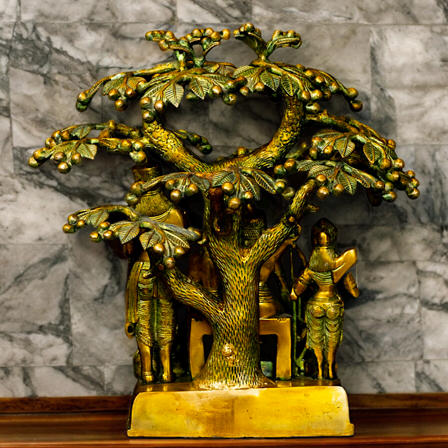 Online Brass Ram Darbar Idol with Tree - 18 inches