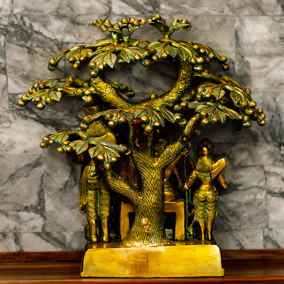 Online Brass Ram Darbar Idol with Tree - 18 inches