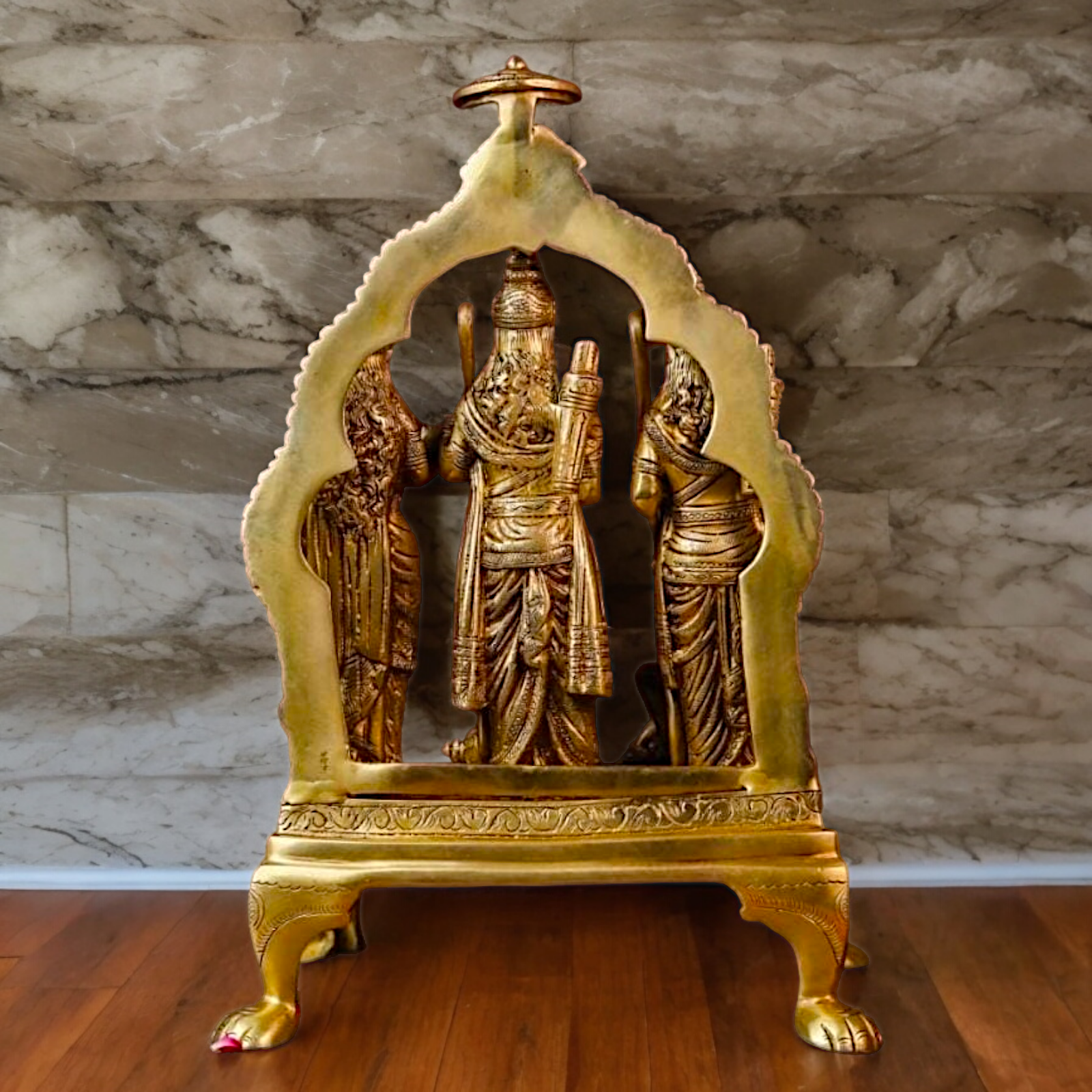 Solid Brass Ram Darbar Statue - 9.5 inch