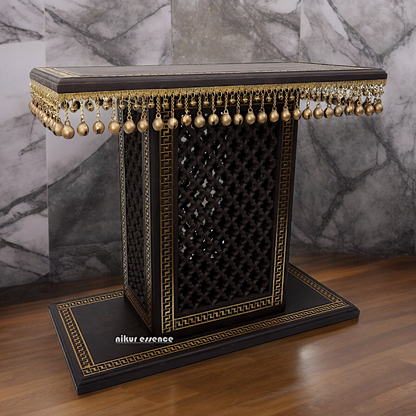 Braas Chowki Stool with Bells Ghungroo Large - 25.984 inches