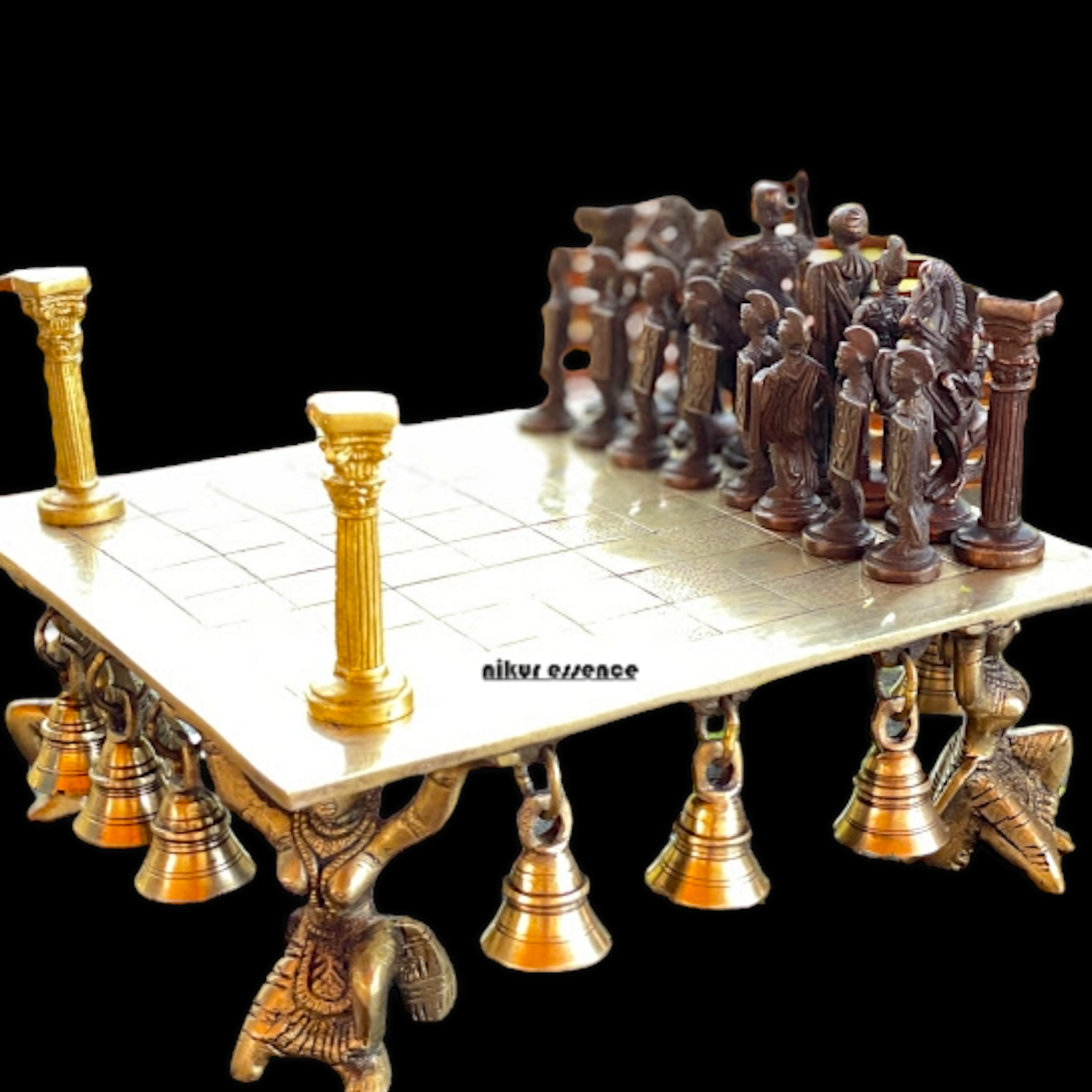 Brass Chess Board Game - 9.5 Inches