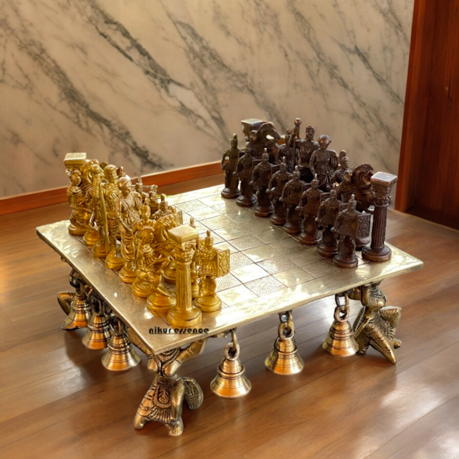 Brass Chess Board Game - 9.5 Inches