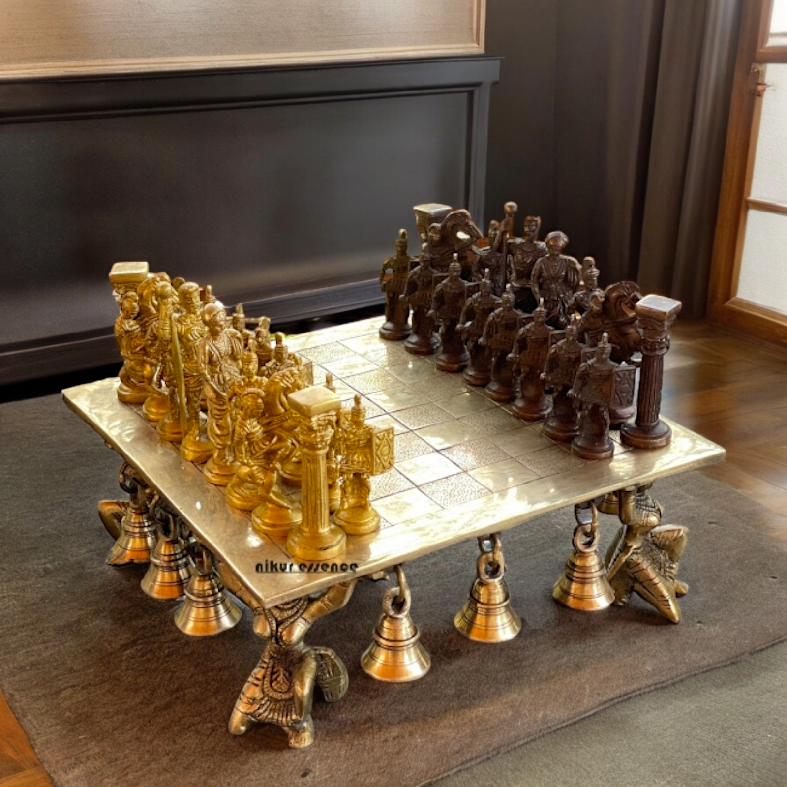 Brass Chess Board Game - 9.5 Inches