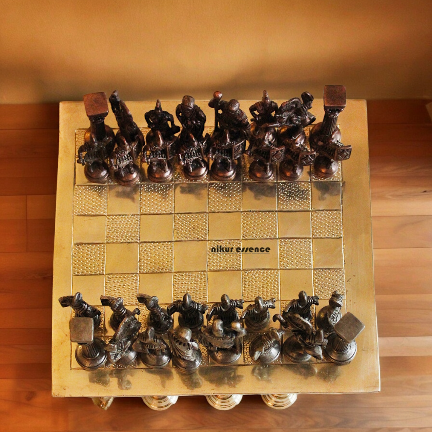 Brass Chess Board Game - 9.5 Inches