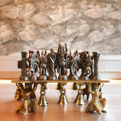 Brass Chess Board Game - 9.5 Inches